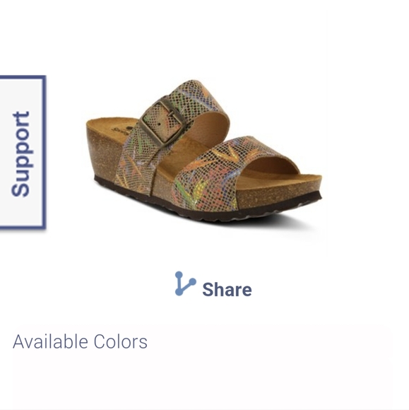 ‼️SOLD‼️🌟NIB🌟 Spring Step Barnabas Leather Slide, Beige Multi, Sz 6.5, EU 37 - Picture 4 of 13